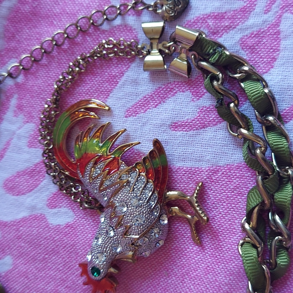 Betsey Johnson FARMHOUSE ROOSTER NECKLACE - Picture 11 of 12